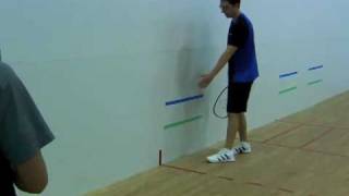 How to Play Racquetball Backhand Pinch [upl. by Emelina]