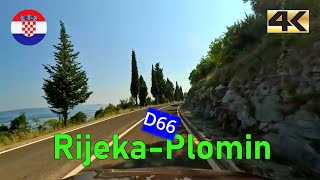 Driving the Adriatic Coast from Rijeka to Plomin in Croatia Istria  4K [upl. by Euqinotna]