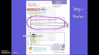 First Grade Math Lesson 91 Order Length [upl. by Judie]