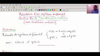 Résolution dun système différentiel par la Transformée de Laplace [upl. by Aicen]