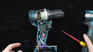 Makita DDF487 electric drill disassembly machine [upl. by Ribaj427]