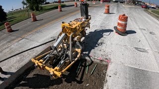 Drilling Dowel Bars the FASTEST Way  Road Work Ahead [upl. by Lehcim]