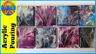 Using Cheap Envirotex Lite Resin for Acrylic Pouring Mini Canvases [upl. by Akiemaj]