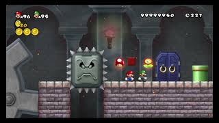 Depot Super Mario Bros Wii SMDylanYT edition 2 player 7Castle gameplay [upl. by Aillimac855]