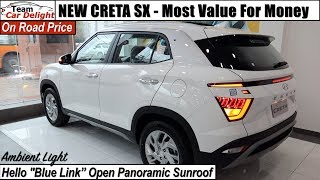 New Creta SX Model  Most Value for Money🔥 Detailed WalkaroundOn Road Price  Creta Sx [upl. by Mirth639]