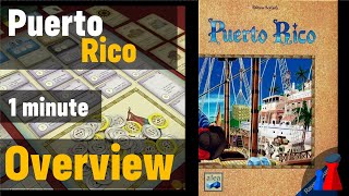 Puerto Rico 1 minute Overview  Peaky Boardgamer [upl. by Iridis410]