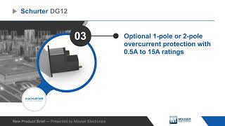 Schurter DG12 Power Entry Module — New Product Brief  Mouser Electronics [upl. by Ilaw12]