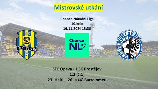 SFC Opava  1SK Prostějov 16112024 [upl. by Anatsirhc892]