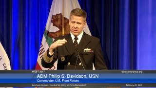 WEST 2017 ADM Philip S Davidson USN Commander US Fleet Forces Command [upl. by Kram301]