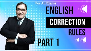 English Correction sentences rules for CSS BA One paper exam Tips and Examples in Urdu and Hindi [upl. by Harat]