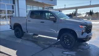 Grey 2024 Chevrolet Silverado 1500 Custom Trail Boss Review Calgary AB  Wolfe Calgary  CP295019 [upl. by Wager]