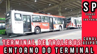 Trólebus SP23  TERMINAL DE TRÓLEBUS VILA CARRAO E ENTORNO [upl. by Rainger]