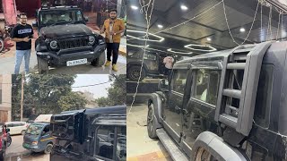 Mahindra Thar Roxx Modification  Side Box  Ladder  Roof Light  Roxx To Defender  Bharat Car [upl. by Eladal]