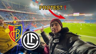 MUTTENZERKURVE BASEL auf der GEGENGERADE  Protest ❌  FC BASEL vs FC LUGANO  Stadionvlog [upl. by Smart]