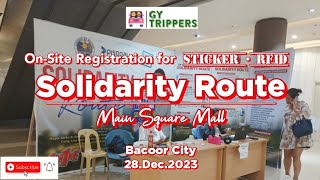 BACOOR SOLIDARITY ROUTE STICKER  SOLIDARITY ROUTE REQUIREMENTS  MAIN SQUARE MALL  28Dec23 [upl. by Llertak987]