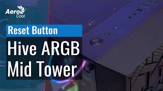 AeroCool Hive RGB Mid Tower Case  How to Control the RGB Lighting with the PC LEDReset Button [upl. by Asirak998]