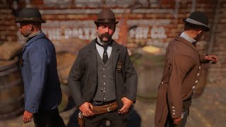 Pinkerton Agents Outfits Red Dead Redemption 2 NPC Outfits Pinkerton National Detective Agency [upl. by Hansen]