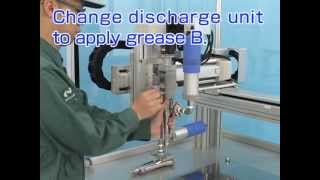 Application of grease to bearings using NETZSCH Dispensing Pump and robot [upl. by Alitha353]