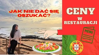 Ceny w Portugalii  idziemy do restauracji na plaży co zjeść i na co zwrócić szczególną uwagę [upl. by Feldstein]