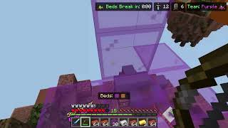 Insane Minecraft bedwars 4v1 endgame with 7 minutes without bed [upl. by Brookner]