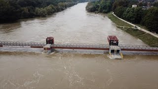 Wrocław Odra DRON JAZ OPATOWICE WIELKA WODA [upl. by Notsirt233]