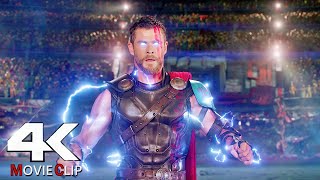 Thor Awakens His Power Scene  Thor Ragnarok 2017 IMAX Movie Clip HD 4K [upl. by Adnirual]