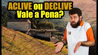 Terreno DECLIVE ou ACLIVE l Qual vale mais a pena para CONSTRUIR [upl. by Tait]