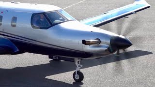 Rare Huge 7 Blade Prop Pilatus PC12 NGX  Landing at Nancy Essey Airport aviation engineering [upl. by Hyman534]