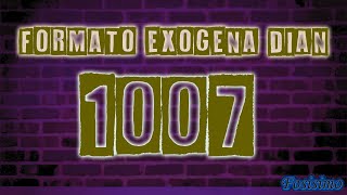 Como diligenciar formato 1007 información exógena DIAN TUTORIAL [upl. by Akienahs]