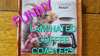 69 HOW TO MAKE RESIN COFFEE COASTERS USING LAMINATED PICTURES [upl. by Junji]