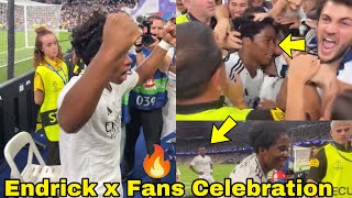 Endrick Insane Goal Celebration with Family amp Fans😂Endrick Debut Goal CelebrationMadrid vs Stuggart [upl. by Samul]