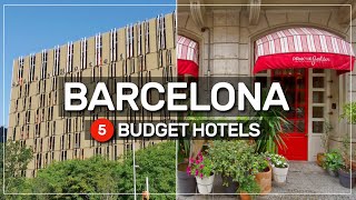 ➤ 5 top BUDGET hotels in BARCELONA 🏨 018 [upl. by Avrom]