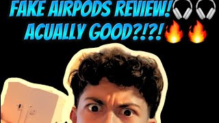 REVIEWING FAKE DHGATE 16 DOLLAR AIRPODS💵🔥🎧￼ [upl. by Damiano]