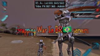 Ark Mobile  INSANE PvP AGAINST GRAPPLERS And YouTubers In carno Island [upl. by Akehsyt99]