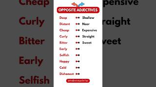 Opposite Adjectives in English esl learnenglish youtubeshorts [upl. by Marybelle]