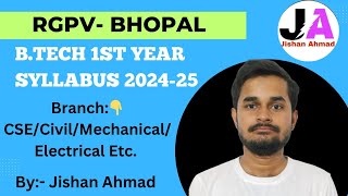 RGPV BTech 1st Year All Branch Subjects Analysis  RGPV BTech 1st Year Syllabus 2024 [upl. by Atinek]