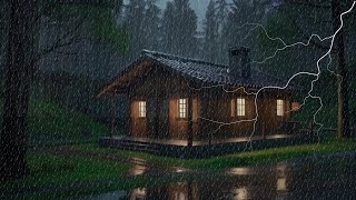 DEEP SLEEP  Heavy Rain on a Tin Roof for Sleeping heavy rain on tin roof with thunder rain sounds [upl. by Norej]