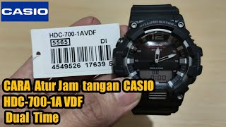 Cara setting Casio HDC 700 1AVDF 5565 Digital Analog [upl. by Philan60]