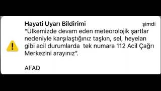 AFAD hayati uyarı bildirimi sesi ve mesajı [upl. by Anaet]