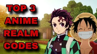 TOP 3 BEST ANIME REALM CODES FOR MINECRAFT BEDROCK EDITION [upl. by Omlesna441]