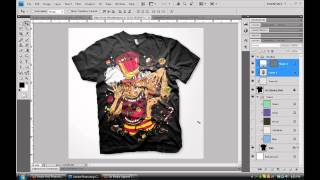 Create Custom Digital Apparel Photoshop Tutorial [upl. by Erdnad985]