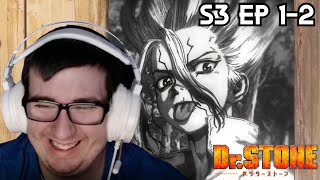 FIRST PHOTOGRAPH IN THE NEW WORLD DR STONE SEASON 3 EPISODES 12 REACTION [upl. by Minsat]