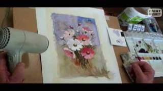 How to paint flowers in watercolor  Painting Lessons 1 [upl. by Eenot]