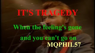 BEE GEES Tragedy Live 1991 LYRICS [upl. by Mercado]