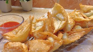 Fried Chicken Wonton Recipe Easy And Quick  Saimas Kitchen [upl. by Anileve]