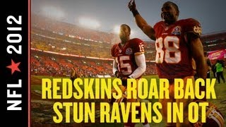 Redskins vs Ravens 2012 RG3 Leads Comeback Before Injury Cousins Finishes Off Baltimore in OT [upl. by Hnil]