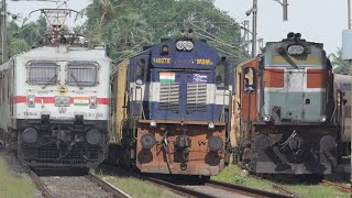 Powerful DIESEL Trains amp High SPEED ELECTRIC Trains  South ELECTRIC amp Northern DIESEL Trains  I R [upl. by Yalhsa]