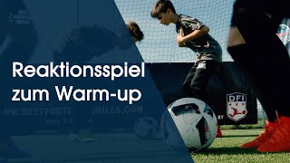 Reaktionsspiel zum Warmup  Fußballtraining am Deutschen Fußball Internat [upl. by Alue]