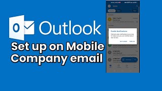 How to setup outlook for company email in mobile [upl. by Nnairac]