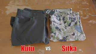 Fancy Pants for hunting Sitka vs Kuiu [upl. by Ymmac361]